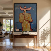 "POP Art" - Modern Heavy Impasto Abstract Artwork | Rich Color Palette Knife Painting | Luxury Vertical Wall Art #Q 58