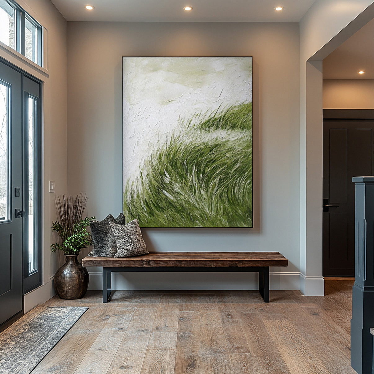 Abstract Art with a Textured Surface Evoking... | Canvas Art | QSQart — Front View | Abstract Oil Painting for Home Decor