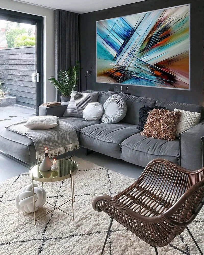 Abstract Artwork Painting | Modern Art by Maitreyii — Front View | Abstract Oil Painting for Home Decor