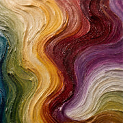 Spectrum Flow – Hand-Painted Vibrant Multicolored Wave Palette Knife Abstract Painting | Bold Abstract Living Room Art #Q 548