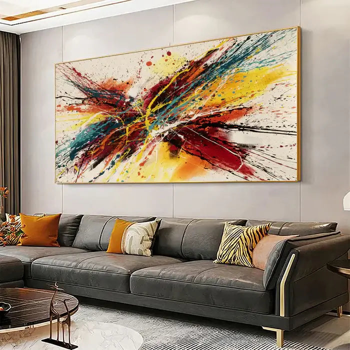Abstract Canvas Painting | Modern Art Home Decor — Front View | Abstract Oil Painting for Home Decor