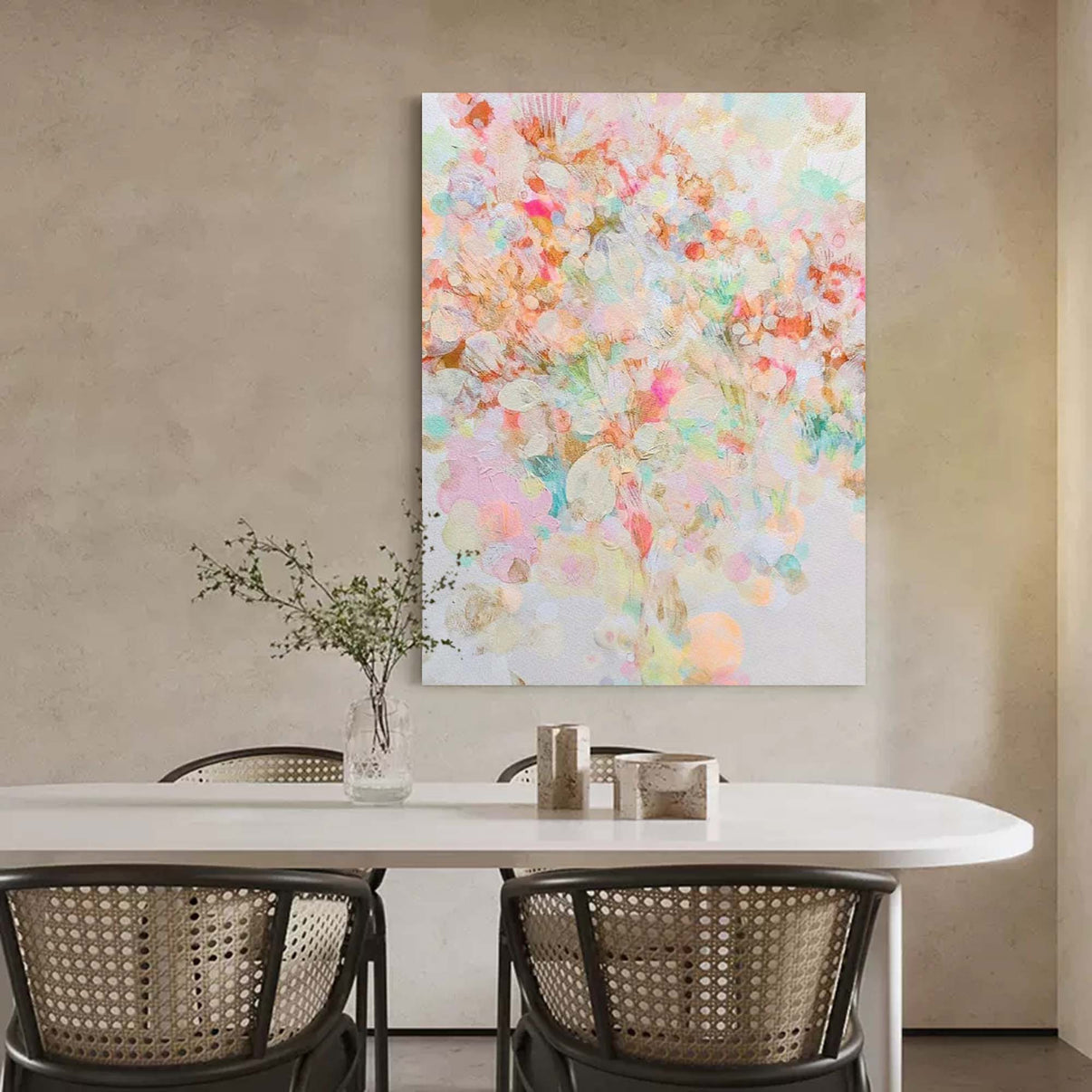 Abstract Canvas Art #AB024 | Abstract Canvas Wall Art | QSQart — Front View | Abstract Oil Painting for Home Decor
