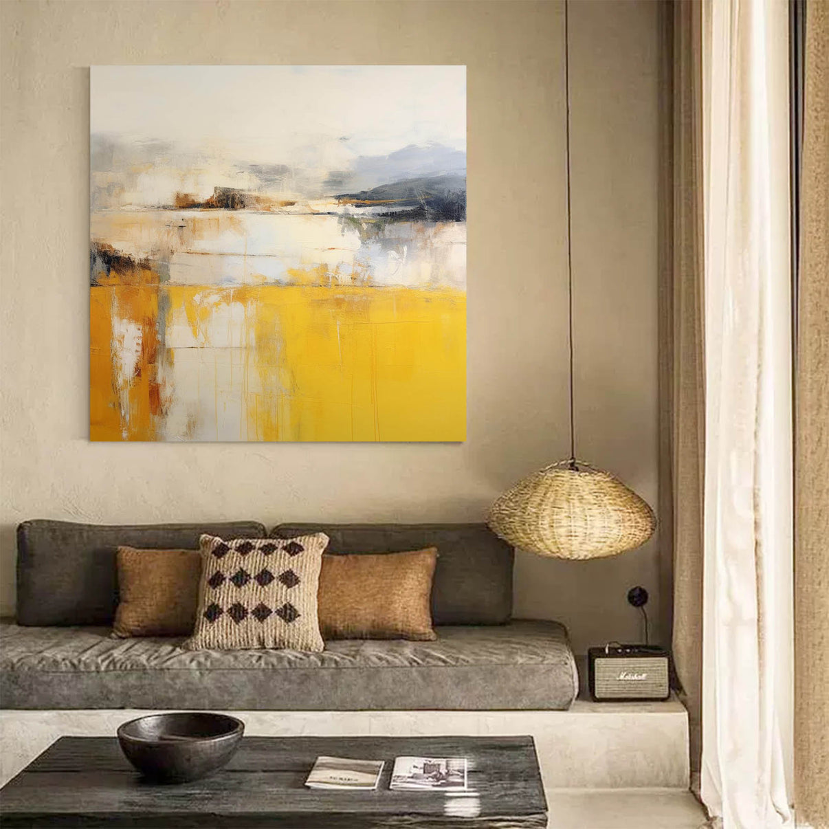 Abstract Canvas Art #AB056 | Abstract Canvas Wall Art | QSQart — Front View | Abstract Oil Painting for Home Decor