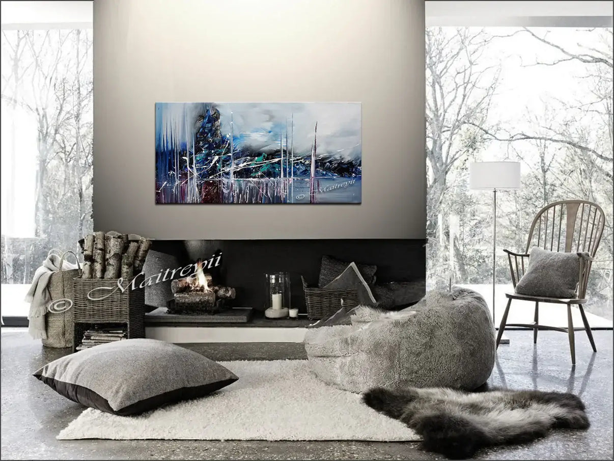 Abstract Modern Art Oil Painting For Sale — Front View | Abstract Oil Painting for Home Decor
