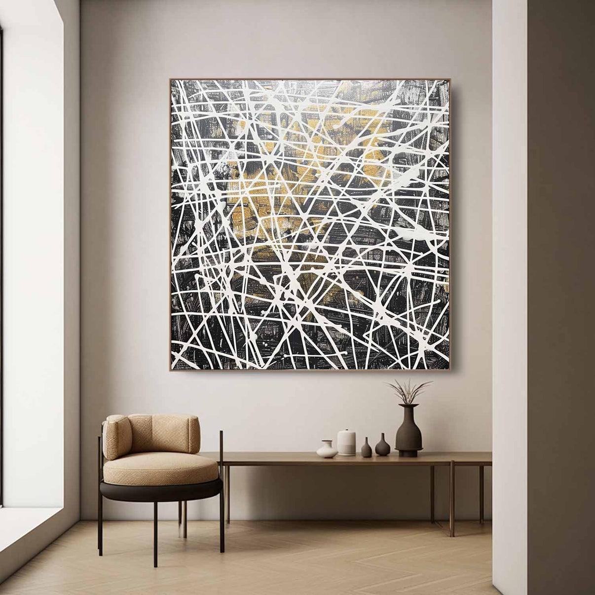 Abstract Expressionist Art #AEA049 — Front View | Abstract Oil Painting for Home Decor