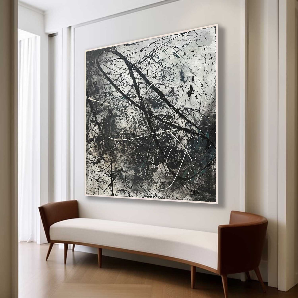 Abstract Expressionist Art #AEA022 — Front View | Abstract Oil Painting for Home Decor
