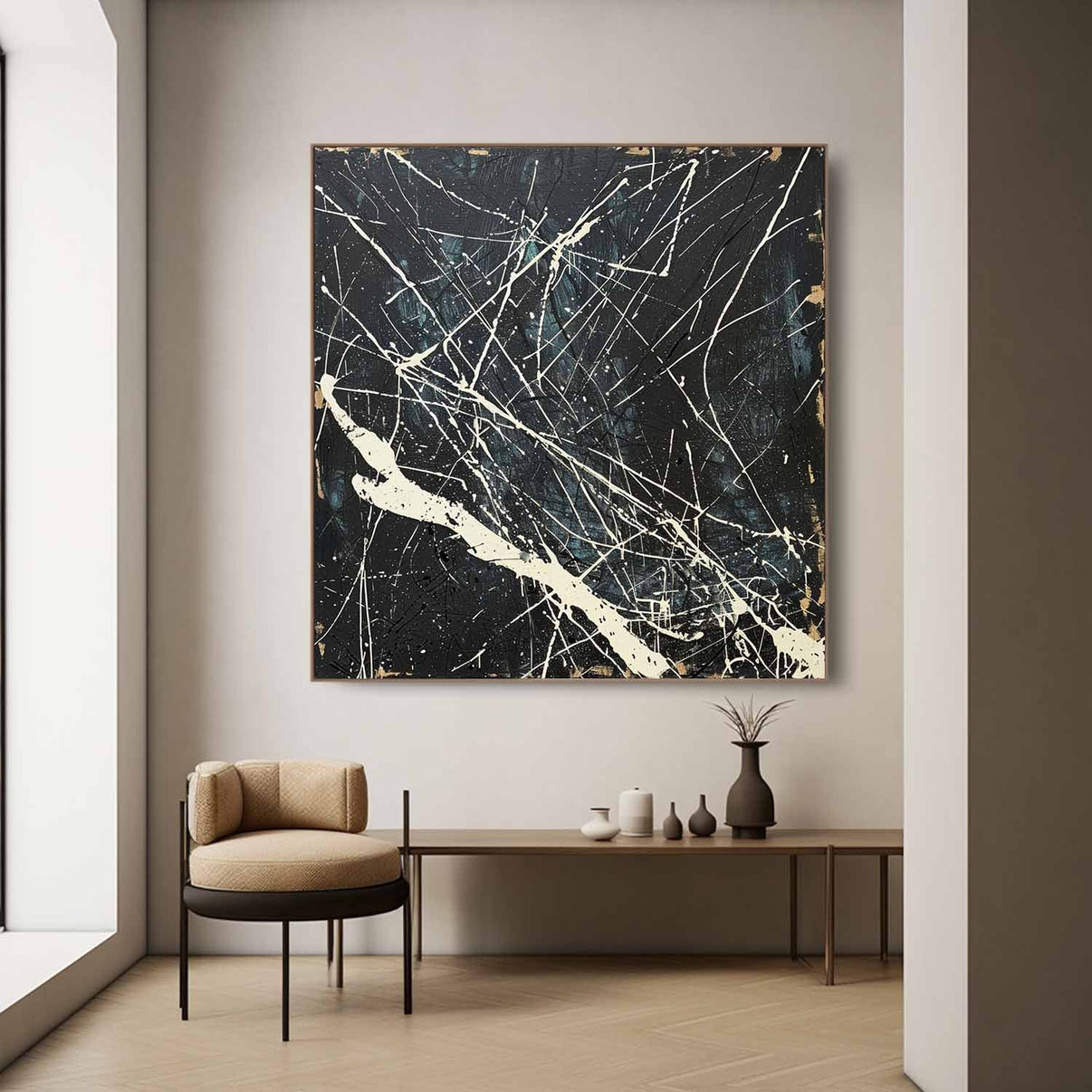 Abstract Expressionist Art #AEA001 — Front View | Abstract Oil Painting for Home Decor