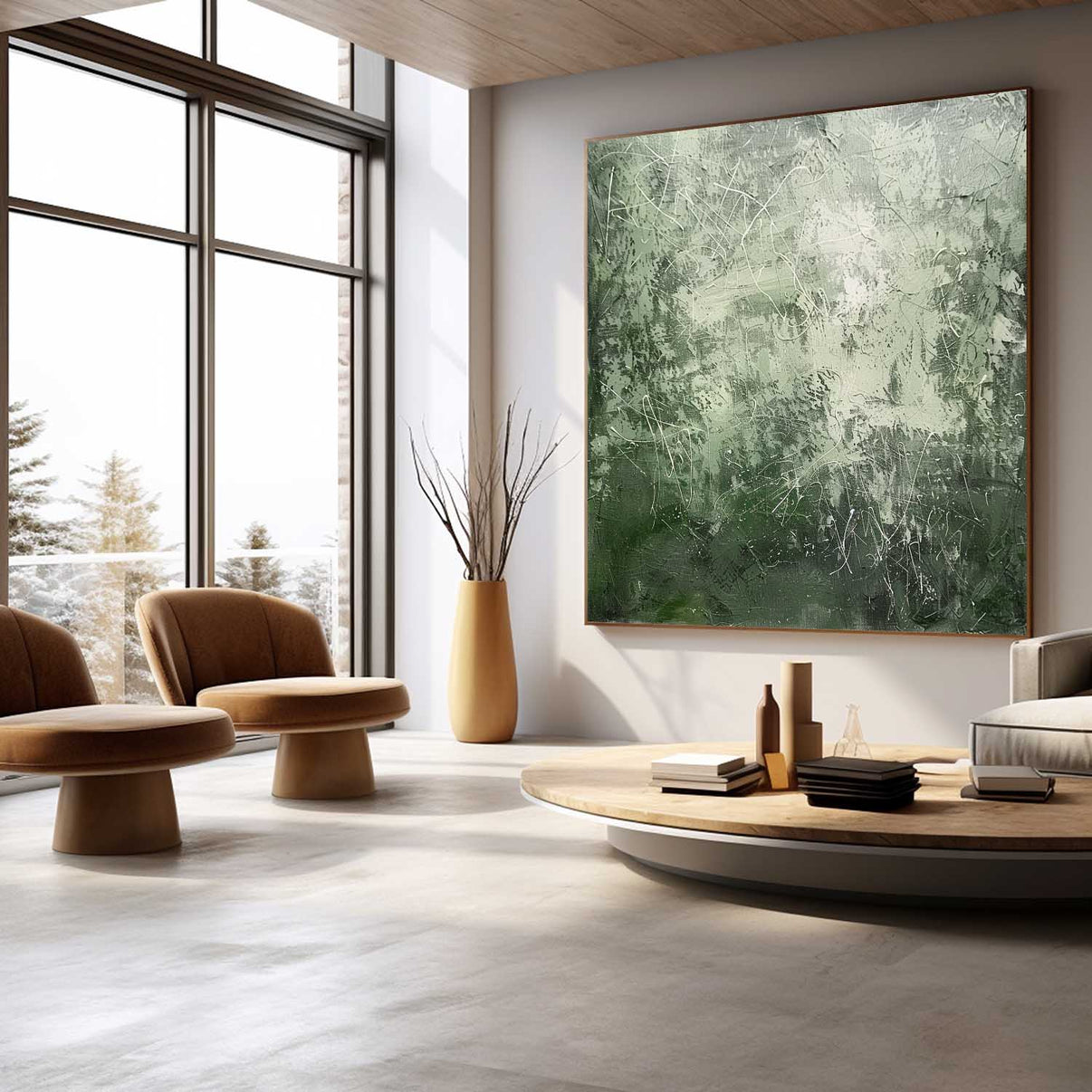 Abstract Expressionist Art #AEA013 — Front View | Abstract Oil Painting for Home Decor