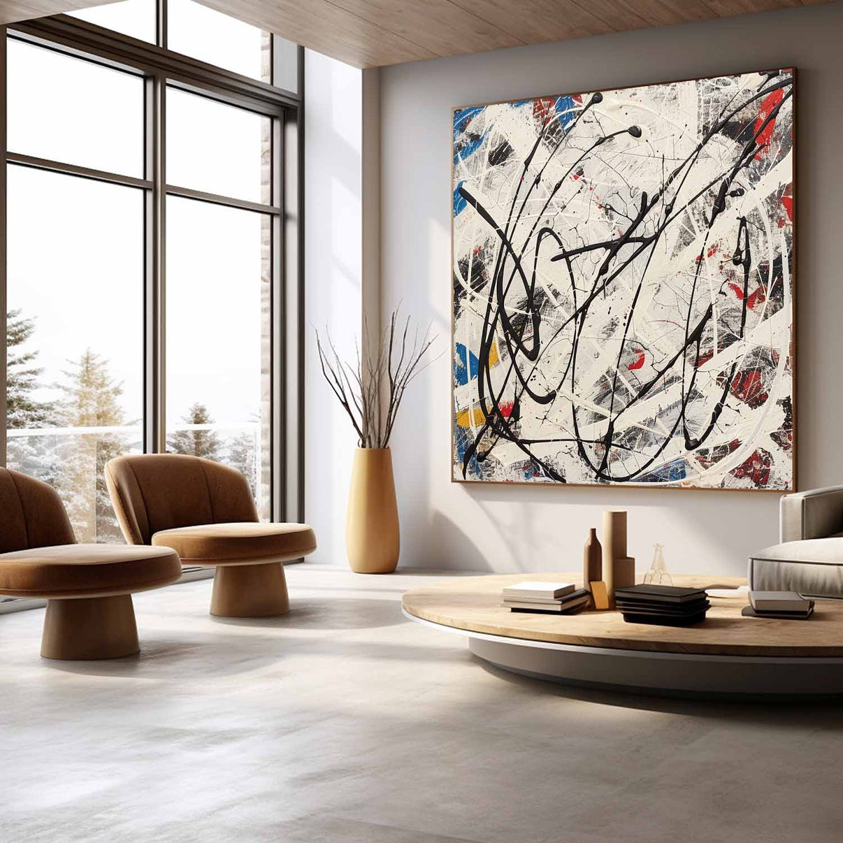 Abstract Expressionist Art #AEA041 — Front View | Abstract Oil Painting for Home Decor