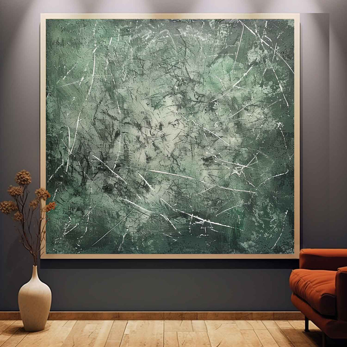 Abstract Expressionist Art #AEA011 — Front View | Abstract Oil Painting for Home Decor