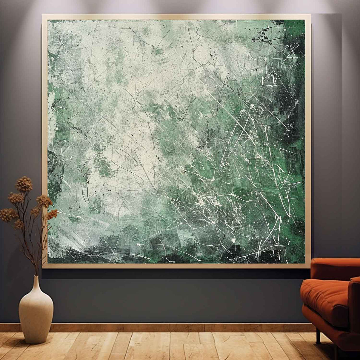 Abstract Expressionist Art #AEA012 — Front View | Abstract Oil Painting for Home Decor