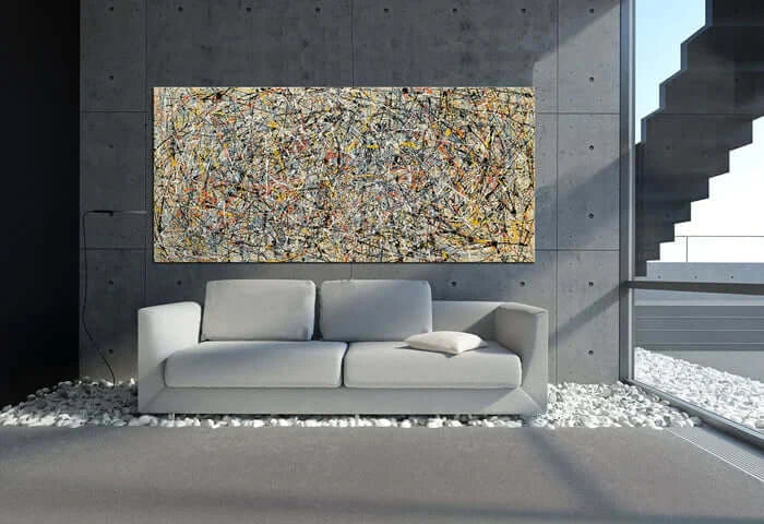 Abstract Art for Office – Modern Canvas for wall — Front View | Abstract Oil Painting for Home Decor