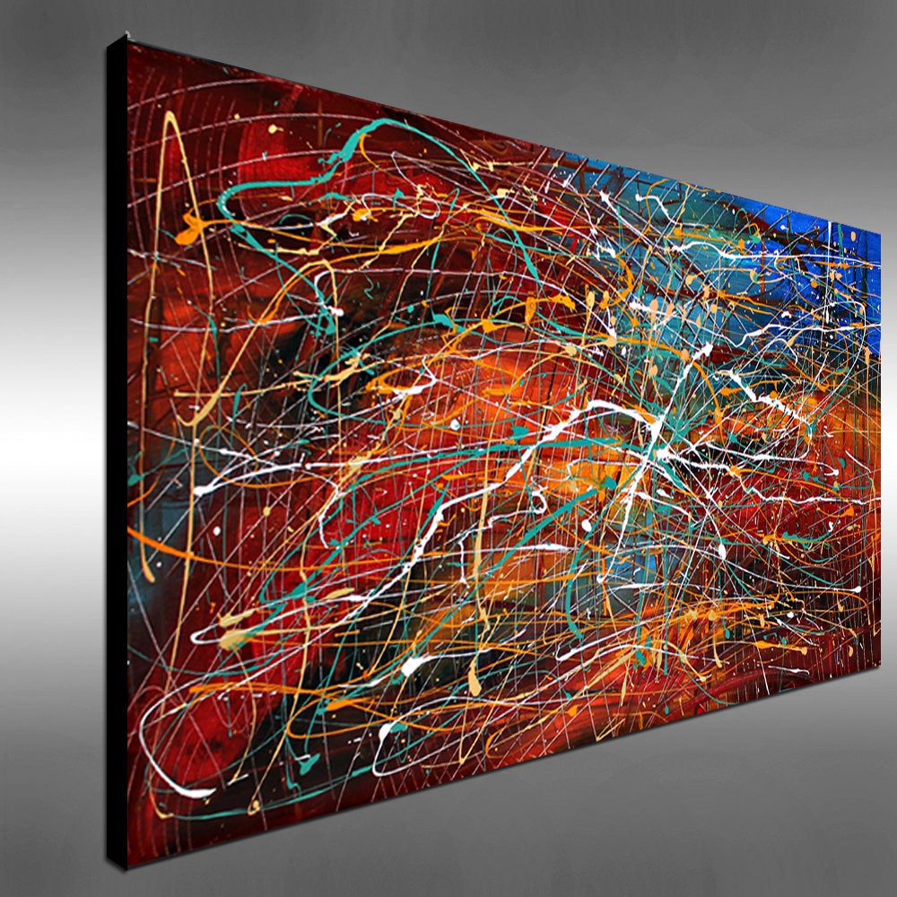 Abstract Art Painting | Handmade Modern Canvas Art — Front View | Abstract Oil Painting for Home Decor