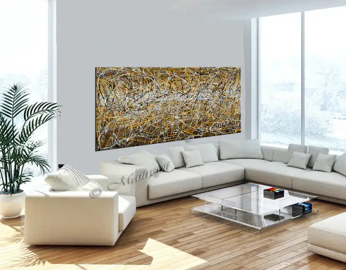 Abstract Angel s | Jackson Pollock Style |... | Canvas Art | QSQart #5 — Front View | Abstract Oil Painting for Home Decor