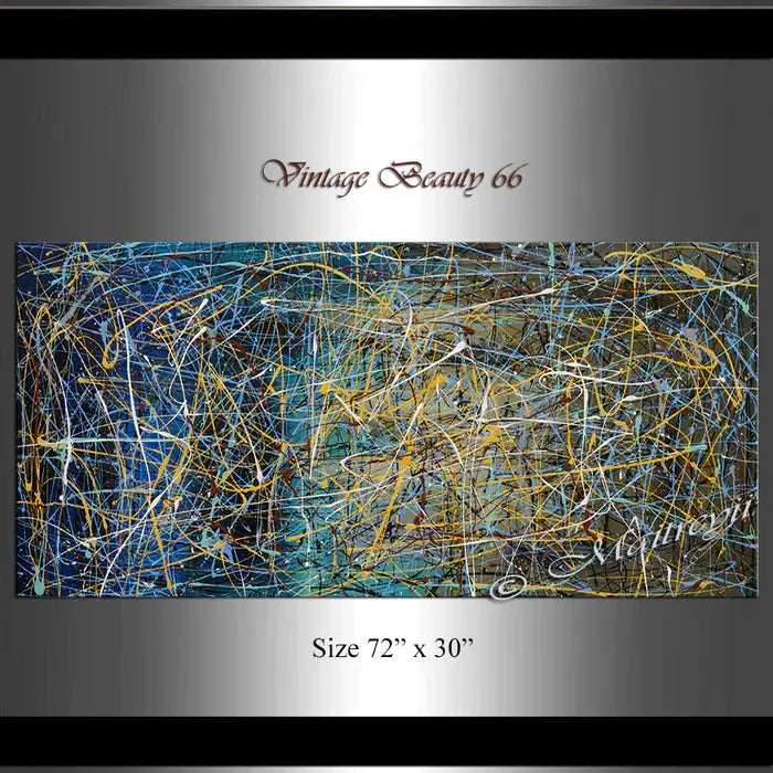 Abstract Art – Modern Hand-Painted Canvas for Wall Décor — Front View | Abstract Oil Painting for Home Decor