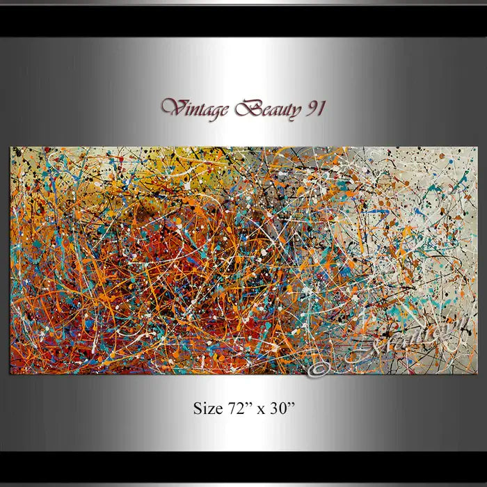 Abstract Art for Living Room — Front View | Abstract Oil Painting for Home Decor