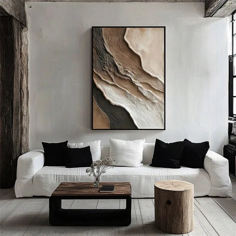 Abstract Textured Wall Art — Front View | Abstract Oil Painting for Home Decor