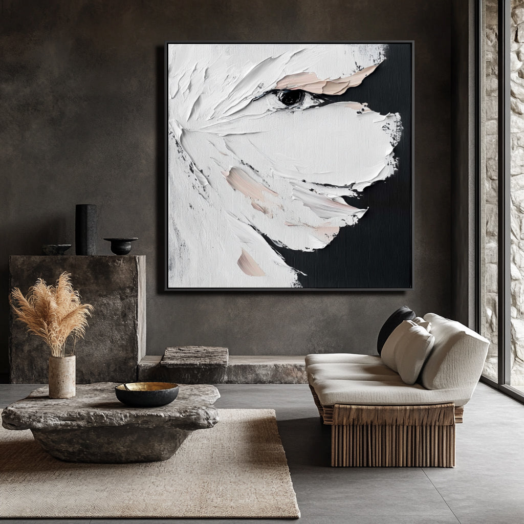 Abstract Eye Texture Painting-wp241758 — Front View | Abstract Oil Painting for Home Decor