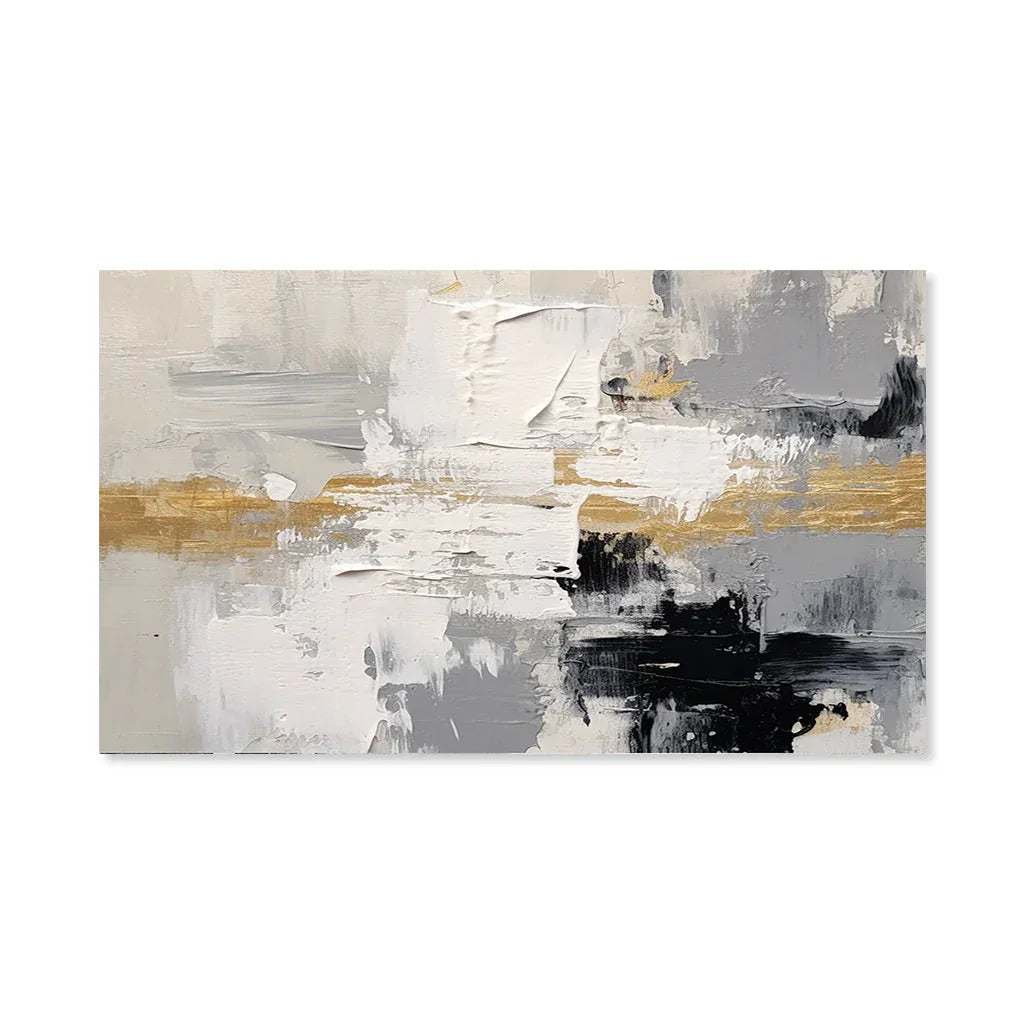 Abstract Layers Symphony-Light Luxury Abstract Texture Wall Art for... — Front View | Abstract Oil Painting for Home Decor