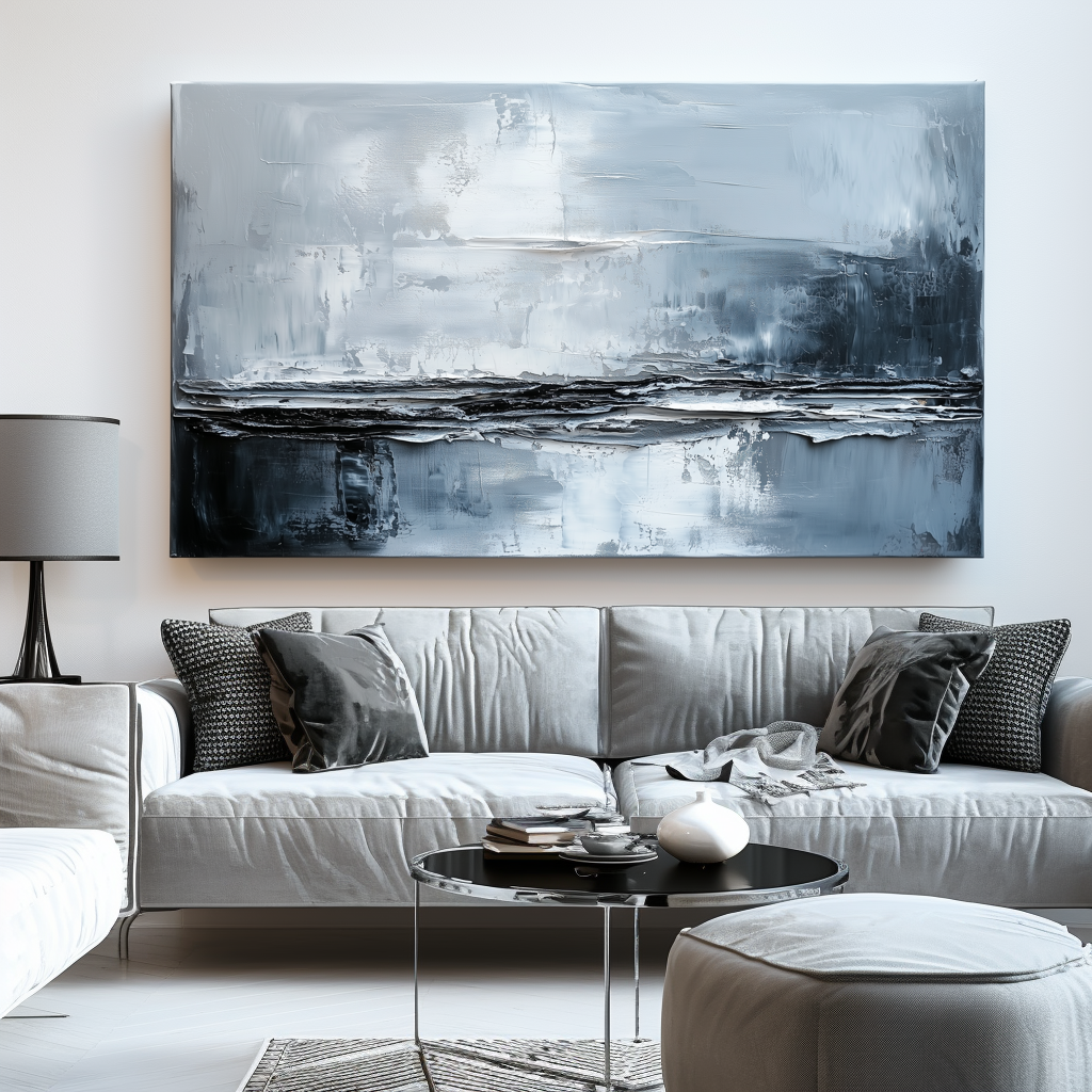 Abstract Broken Perfection | Abstract Canvas Wall Art | QSQart — Front View | Abstract Oil Painting for Home Decor