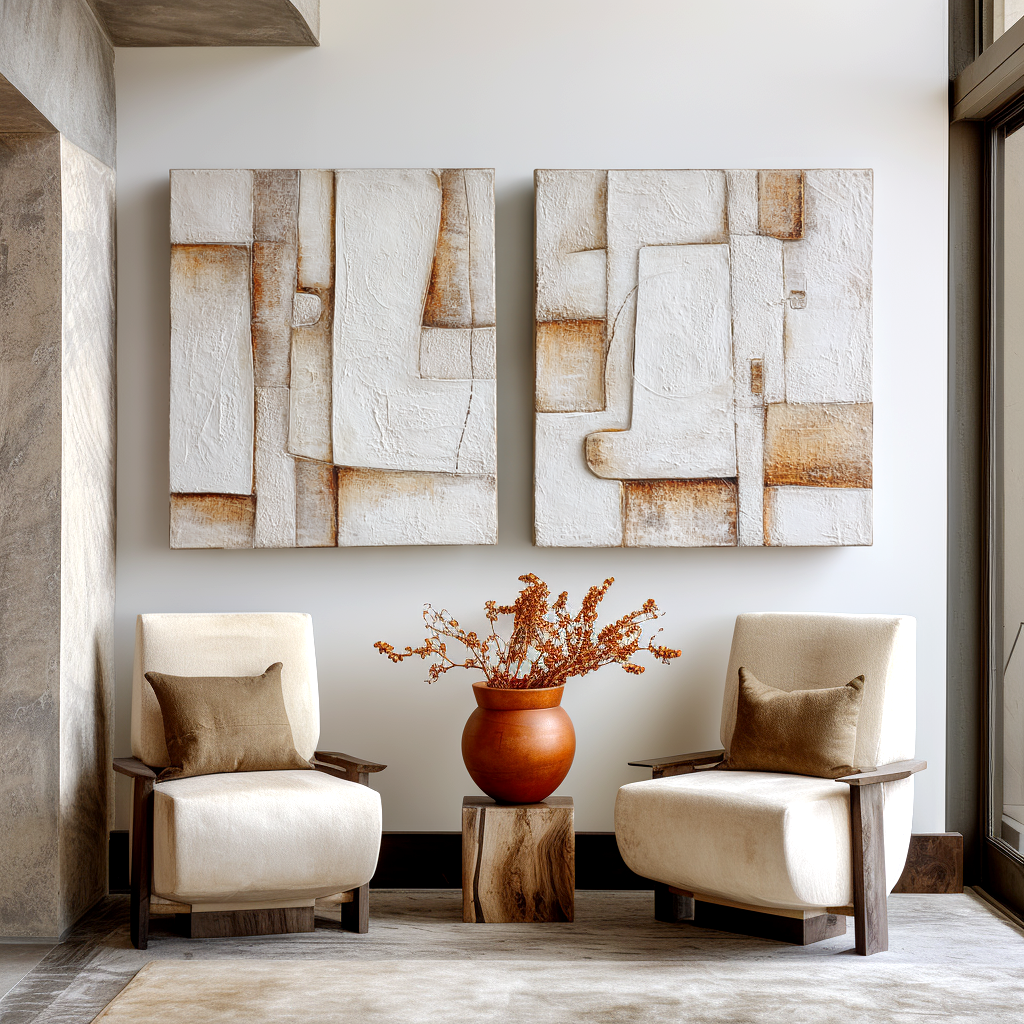 Abstract Fragments of Life 0036 – Contemporary Modern Abstract Art — Front View | Abstract Oil Painting for Home Decor