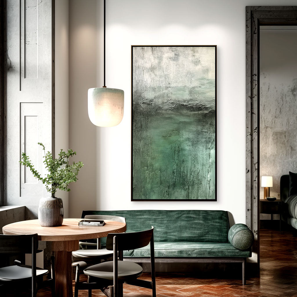 Abstract Greenery | Abstract Canvas Wall Art | QSQart — Front View | Abstract Oil Painting for Home Decor