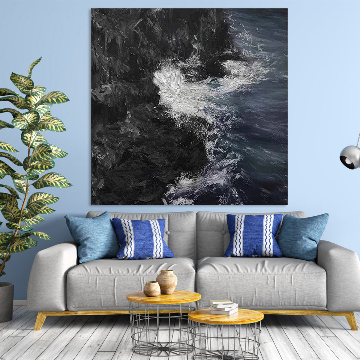 A Miracle To Behold | Abstract Canvas Wall Art | QSQart — Front View | Abstract Oil Painting for Home Decor