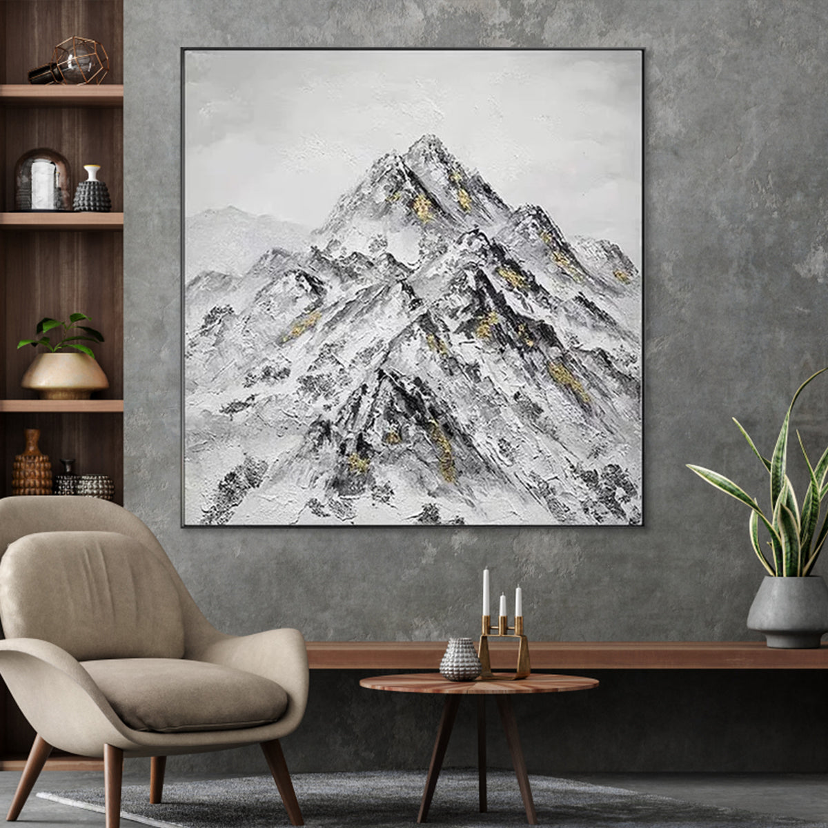 A Soul Goes Up There | Abstract Canvas Wall Art | QSQart — Front View | Abstract Oil Painting for Home Decor