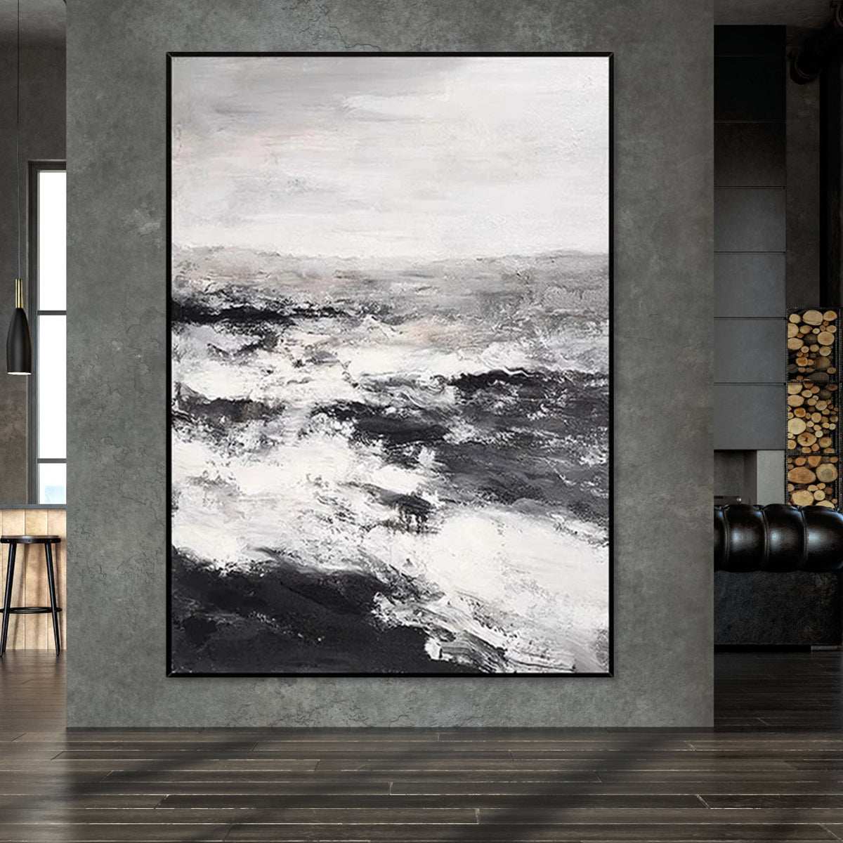 A Timeless Rhythm | Abstract Canvas Wall Art | QSQart — Front View | Abstract Oil Painting for Home Decor