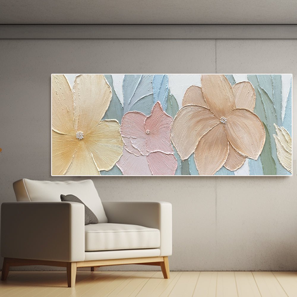 Abstract Colorful Painting "Blossom Serenade" — Front View | Abstract Oil Painting for Home Decor