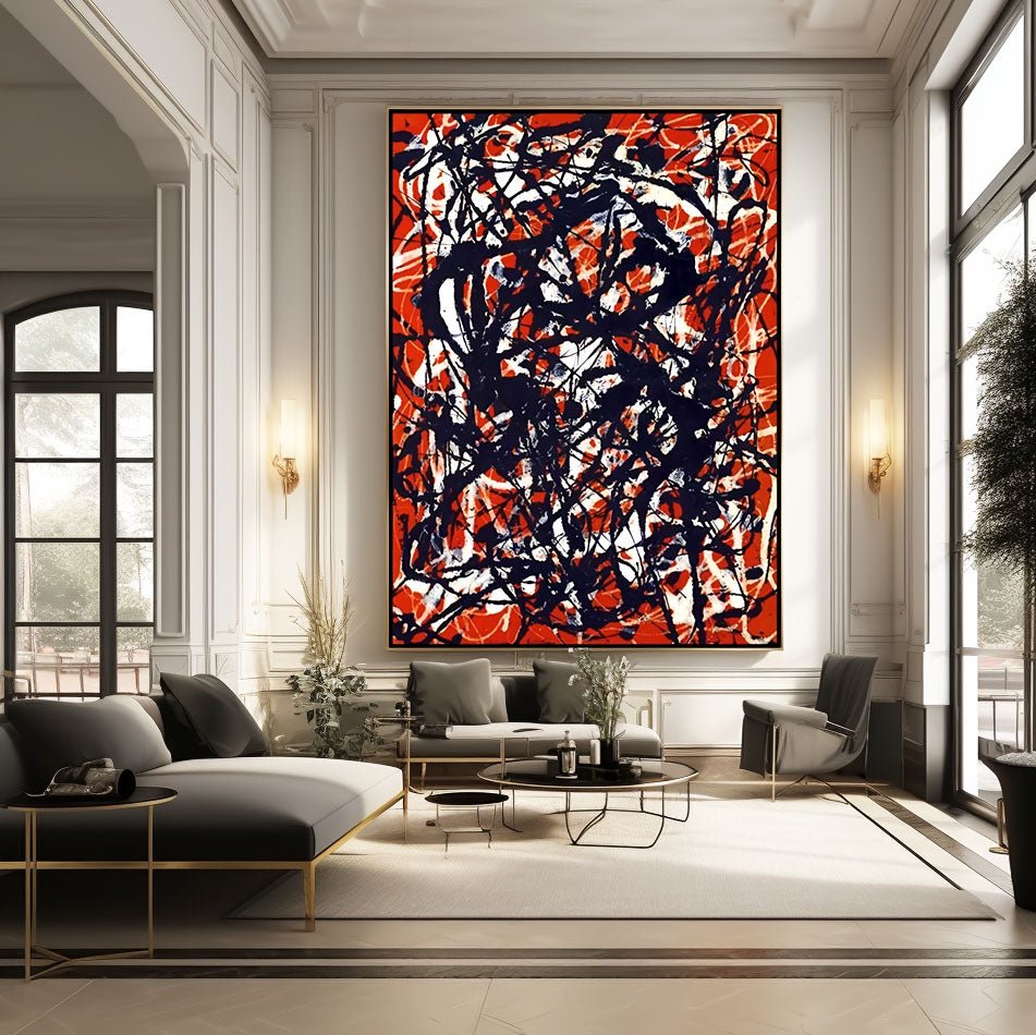 Abstract Colorful Painting "Maze of the Soul" — Front View | Abstract Oil Painting for Home Decor