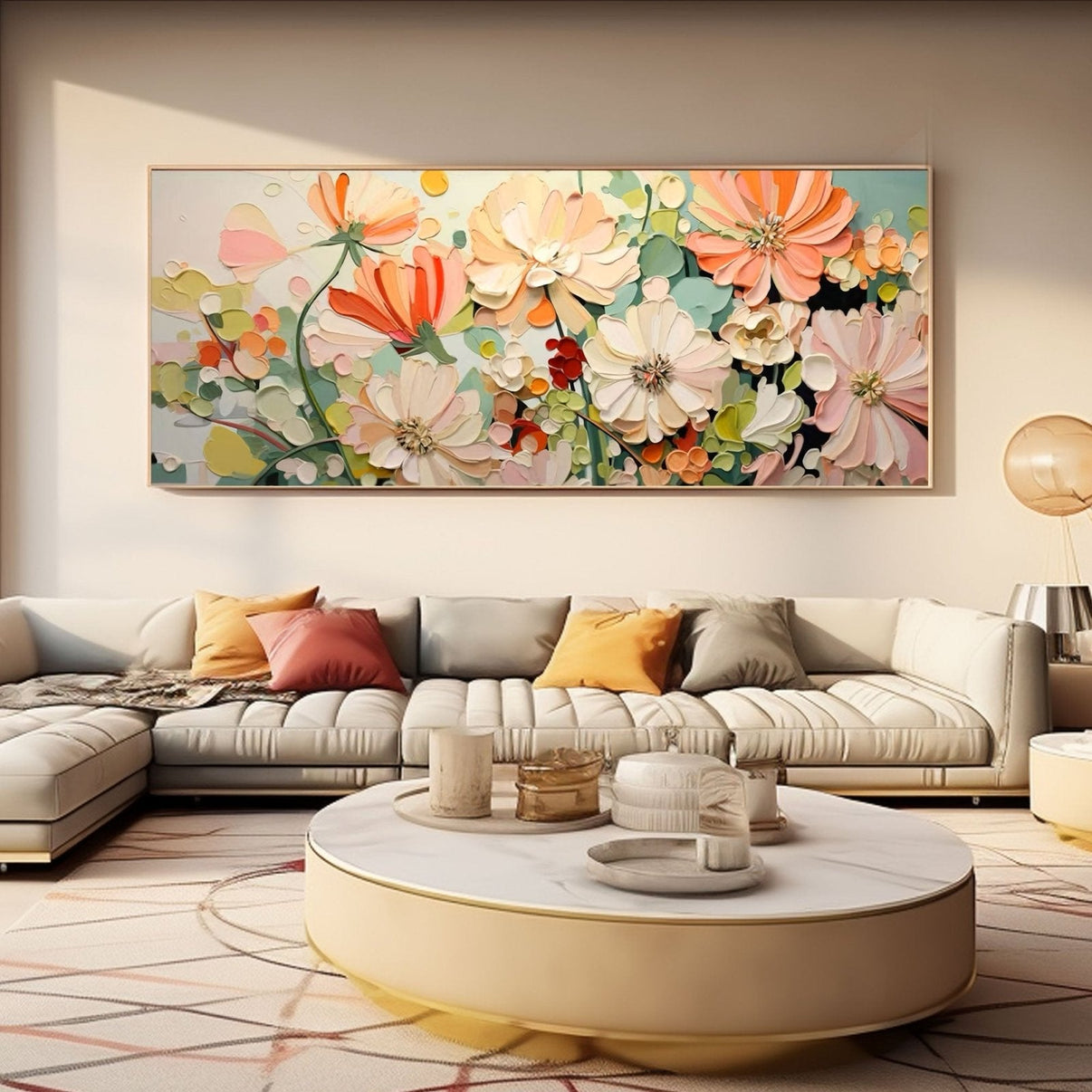 Abstract Colorful Painting "Silent Revelations" — Front View | Abstract Oil Painting for Home Decor