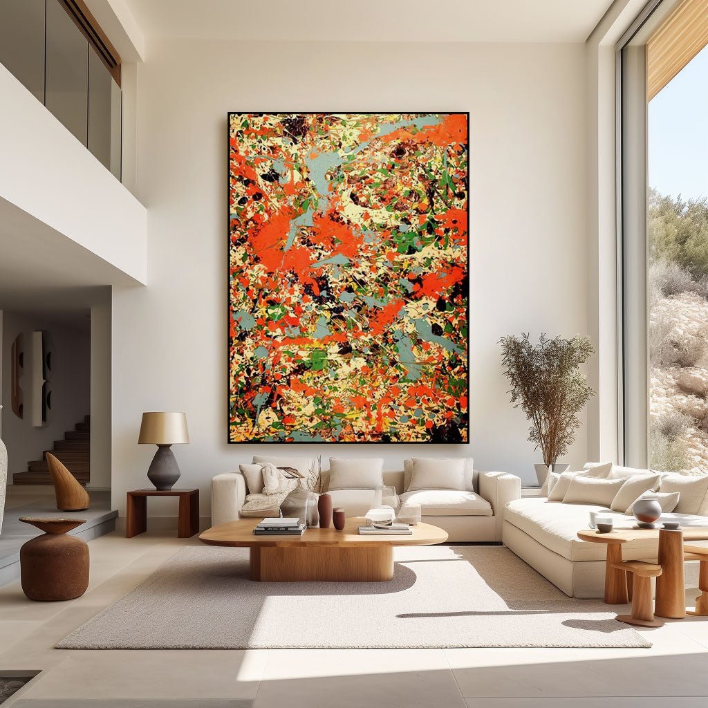 Abstract  Painting "Infinite Layers" — Front View | Abstract Oil Painting for Home Decor