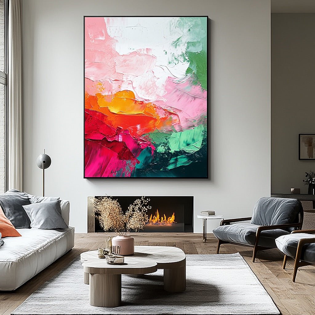 Abstract  Painting "Passage Secret" — Front View | Abstract Oil Painting for Home Decor