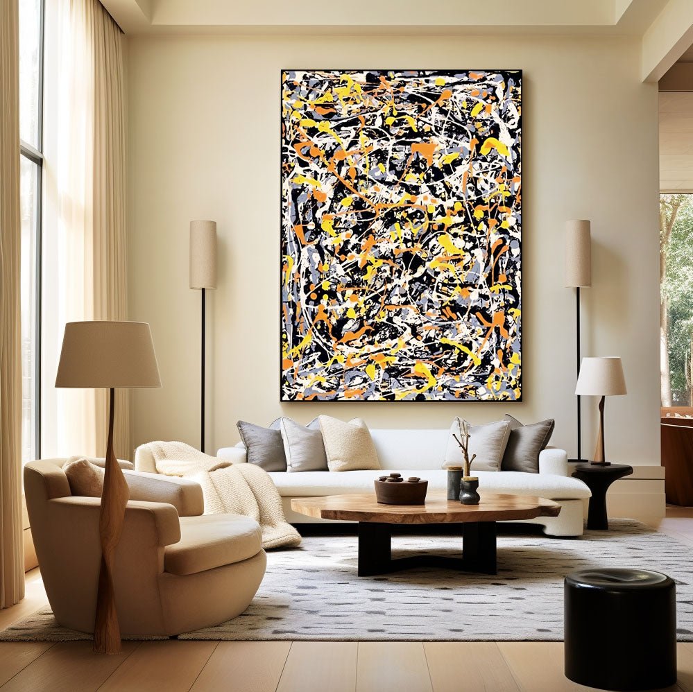 Abstract  Painting "Tangled Thoughts" — Front View | Abstract Oil Painting for Home Decor