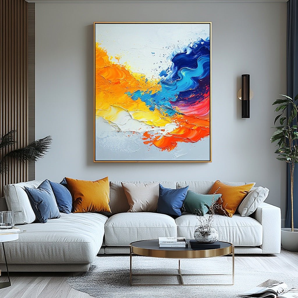 Abstract  Painting "Vérité Cachée" — Front View | Abstract Oil Painting for Home Decor