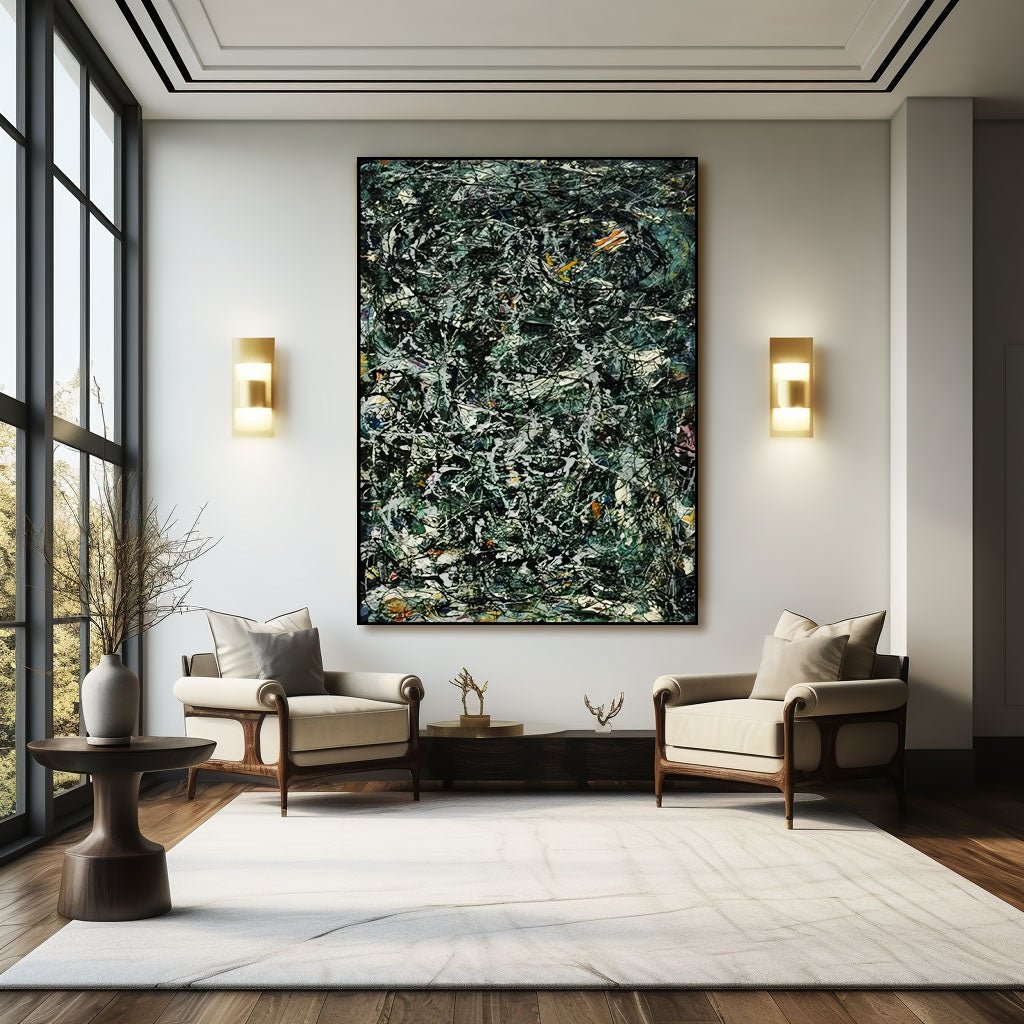 Abstract  Painting "Whispers of Disorder" — Front View | Abstract Oil Painting for Home Decor