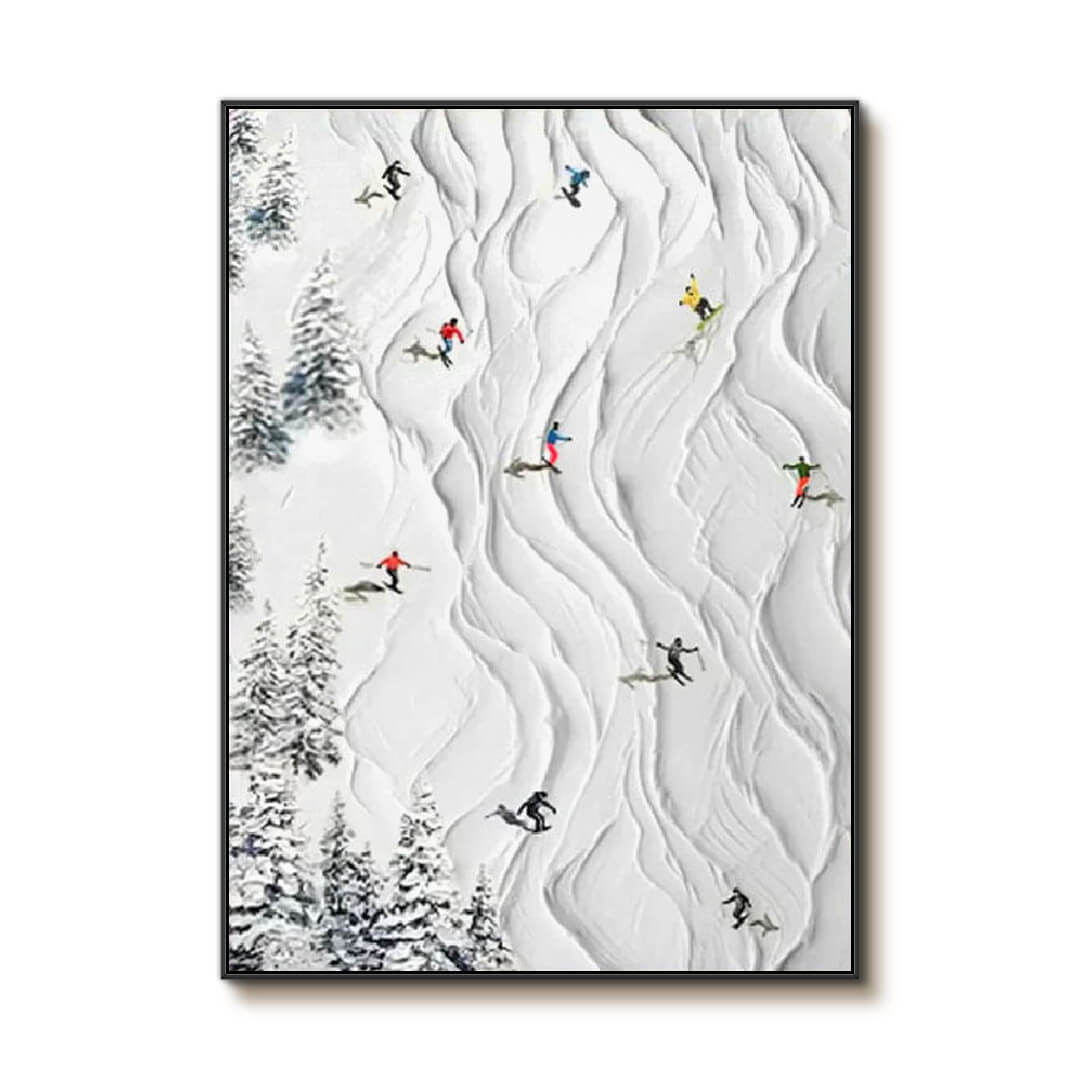 Alpine Diaries — Front View | Abstract Oil Painting for Home Decor