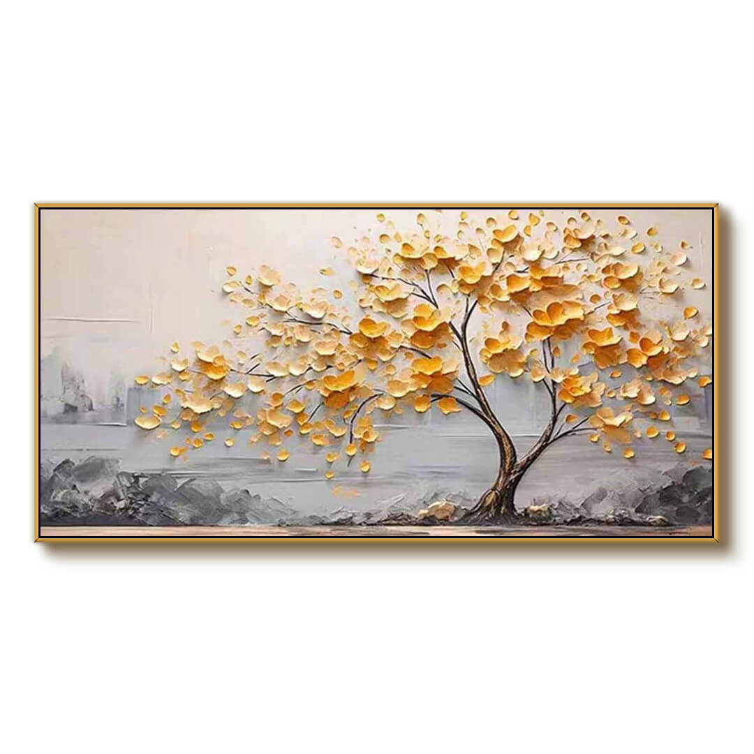 An Autumn Song — Front View | Abstract Oil Painting for Home Decor