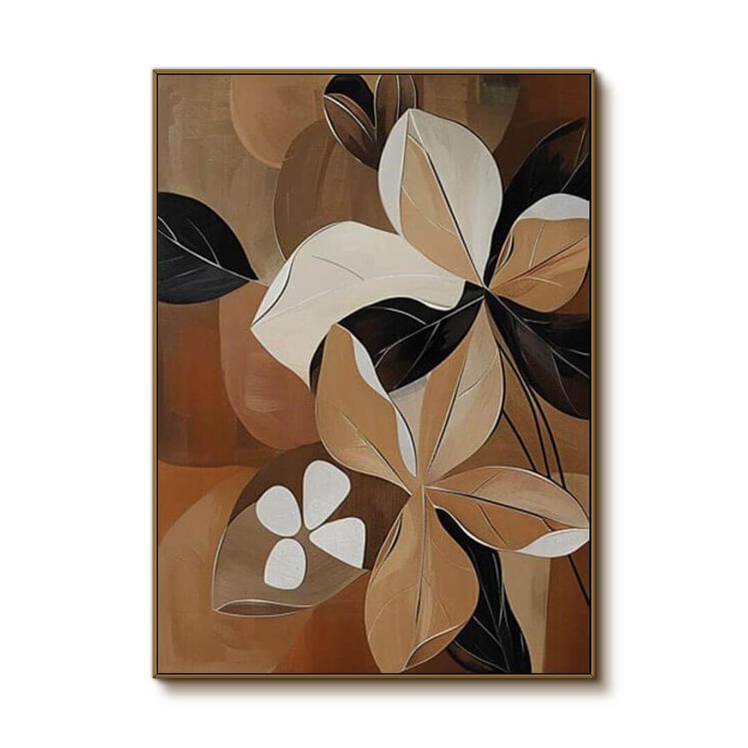 Autumn Leaves I — Front View | Abstract Oil Painting for Home Decor