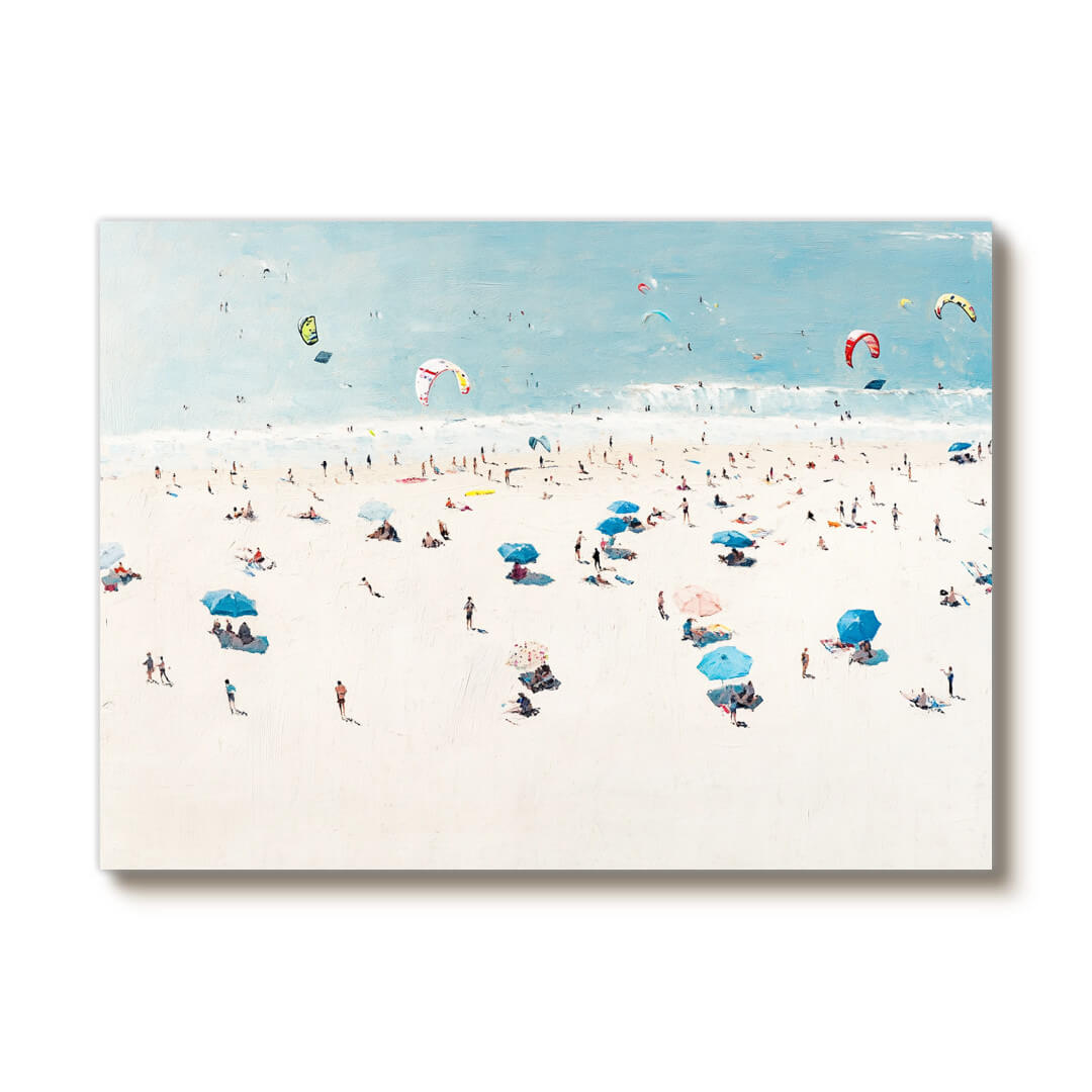 Beach Week I — Front View | Abstract Oil Painting for Home Decor
