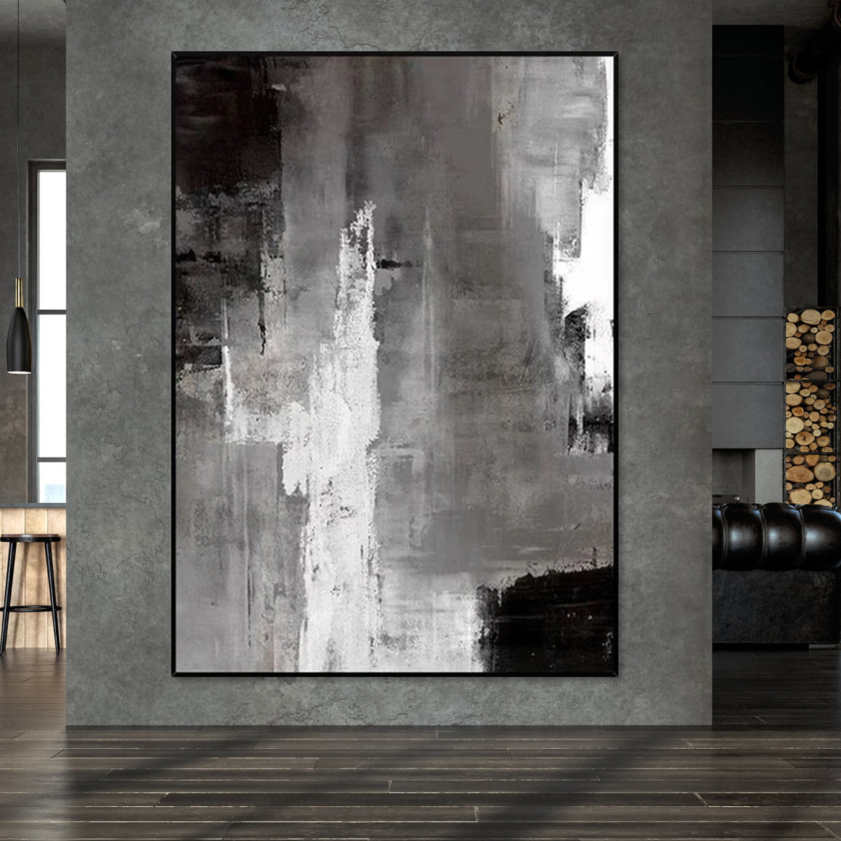 Abstract Expressionist | Abstract Canvas Wall Art | QSQart — Front View | Abstract Oil Painting for Home Decor