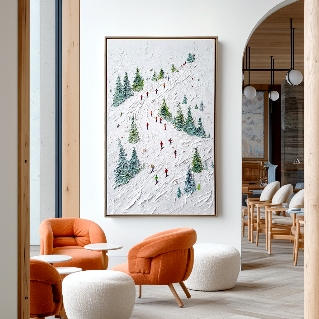 Alpine Rush — Front View | Abstract Oil Painting for Home Decor