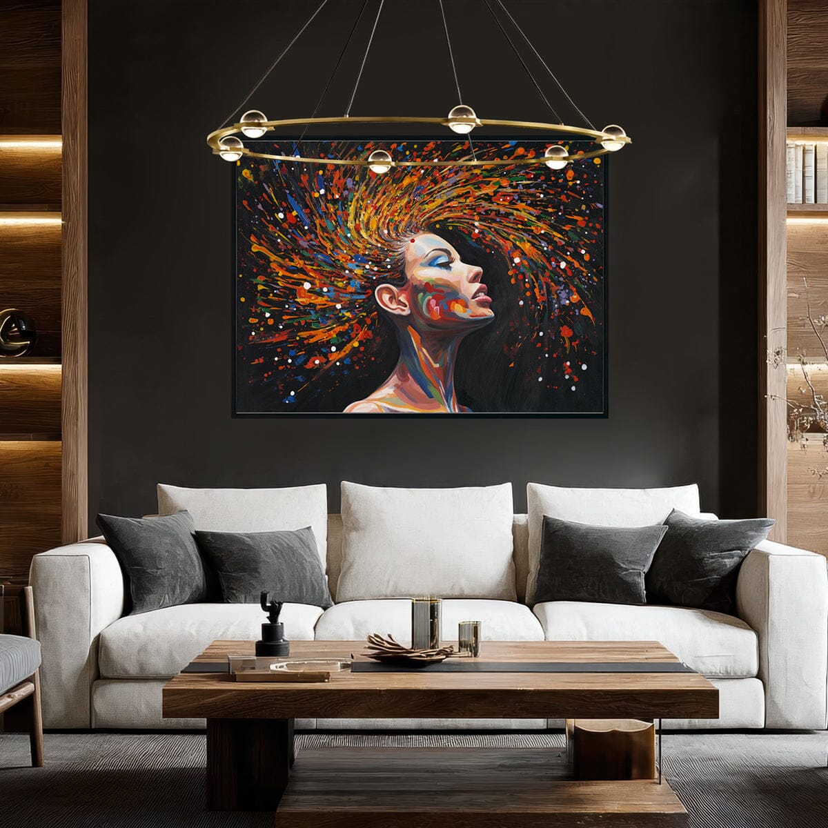 Colorburst Mind — Front View | Abstract Oil Painting for Home Decor