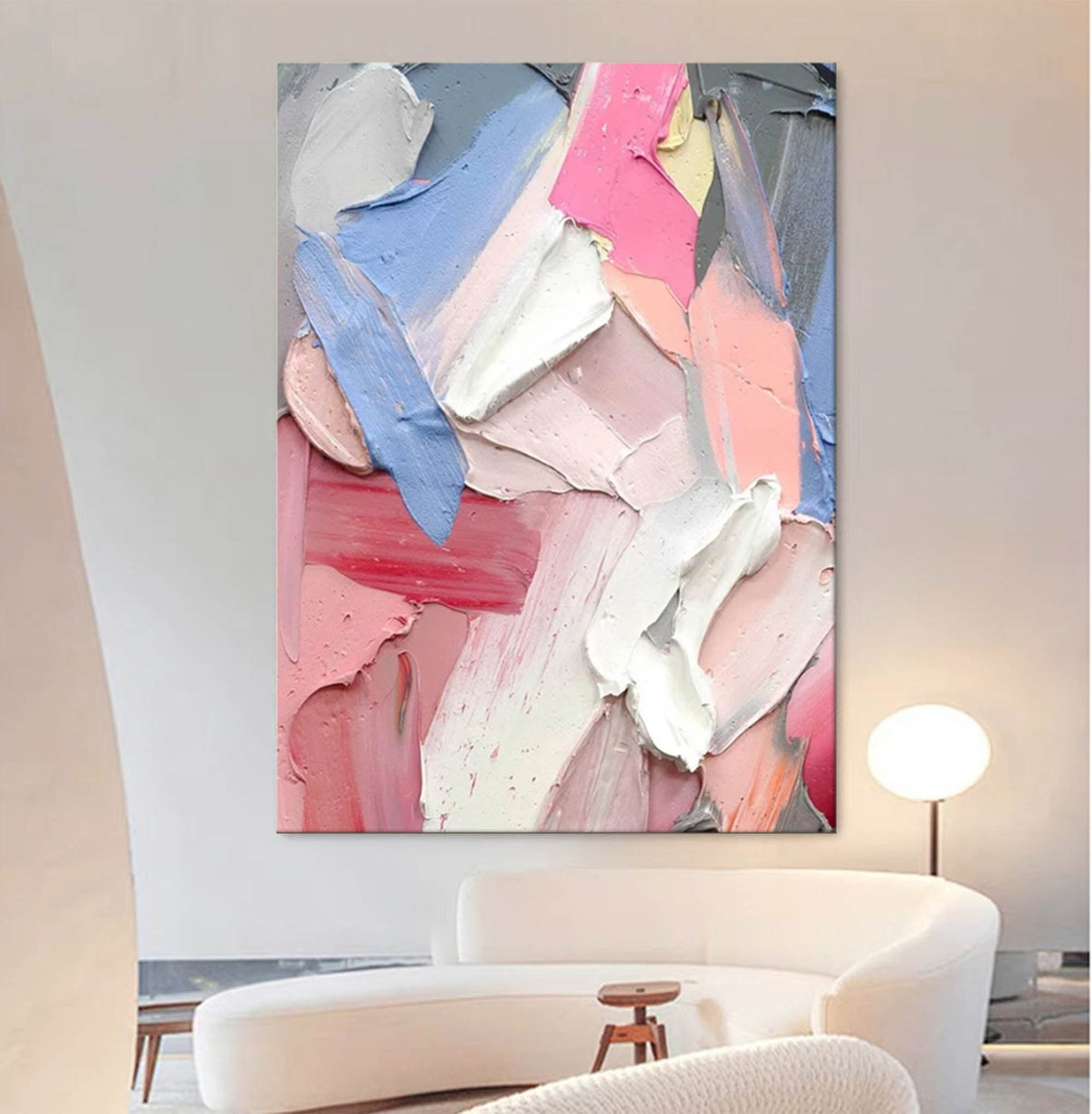 Abstract Canvas Art #AB009 | Abstract Canvas Wall Art | QSQart — Front View | Abstract Oil Painting for Home Decor