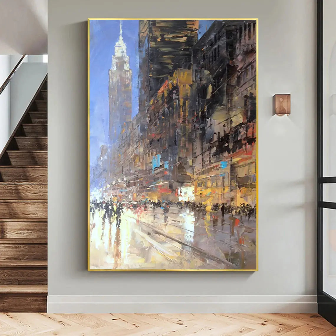 ABSTRACT STREET #1 — Front View | Abstract Oil Painting for Home Decor
