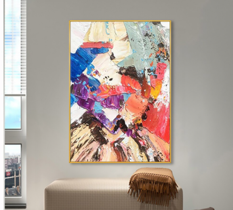 ABSTRACT FAIRYTALE | Abstract Canvas Wall Art | QSQart — Front View | Abstract Oil Painting for Home Decor