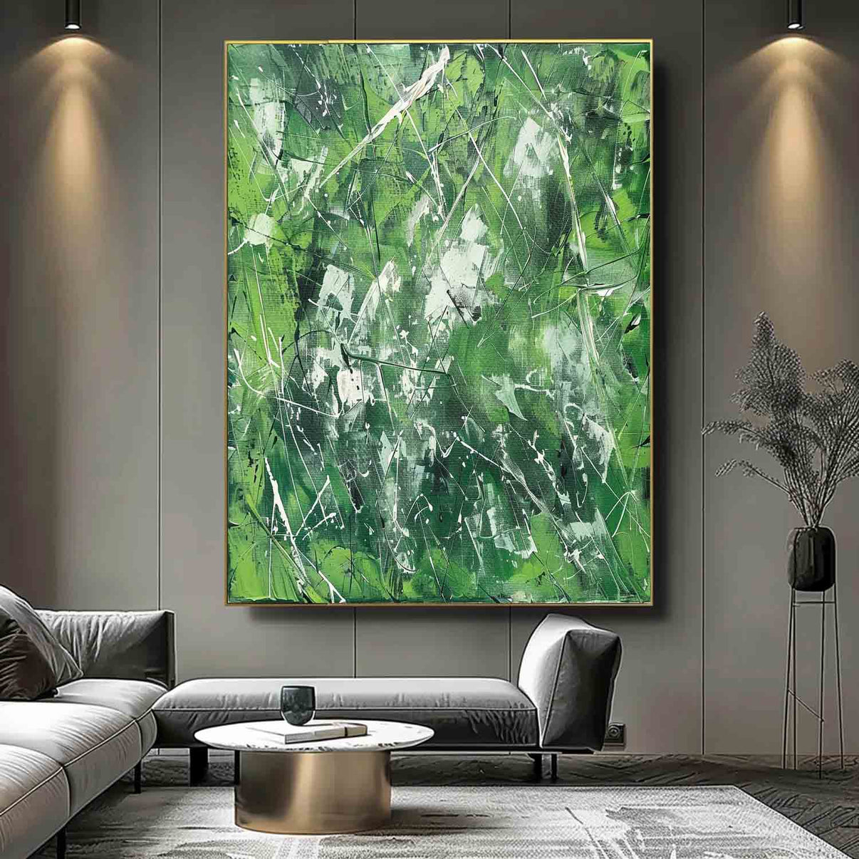 Abstract Expressionist Art #AEA014 — Front View | Abstract Oil Painting for Home Decor