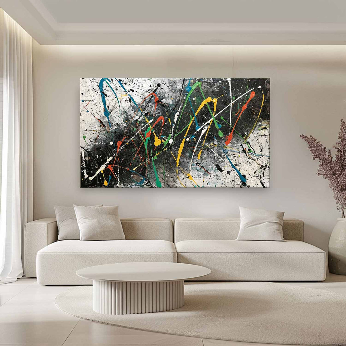 Abstract Expressionist Art #AEA029 — Front View | Abstract Oil Painting for Home Decor