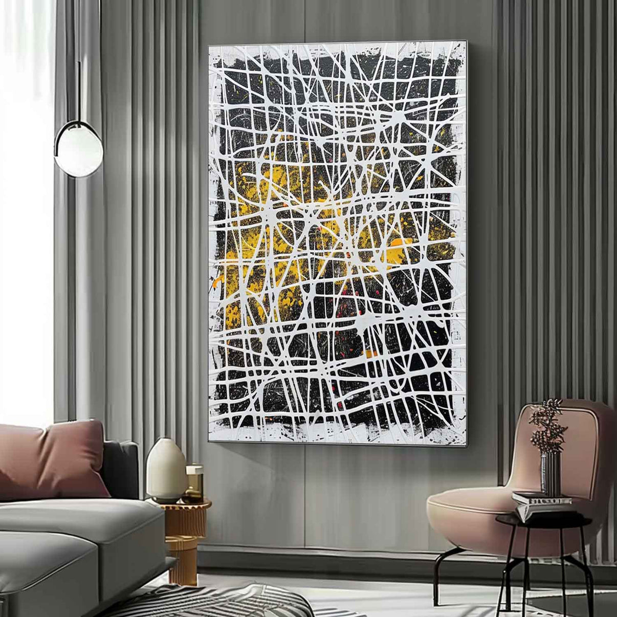 Abstract Expressionist Art #AEA050 — Front View | Abstract Oil Painting for Home Decor